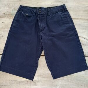 Ralph Lauren Sport Women's Bermuda Shorts Navy Blue Size 8‎ 100% Cotton